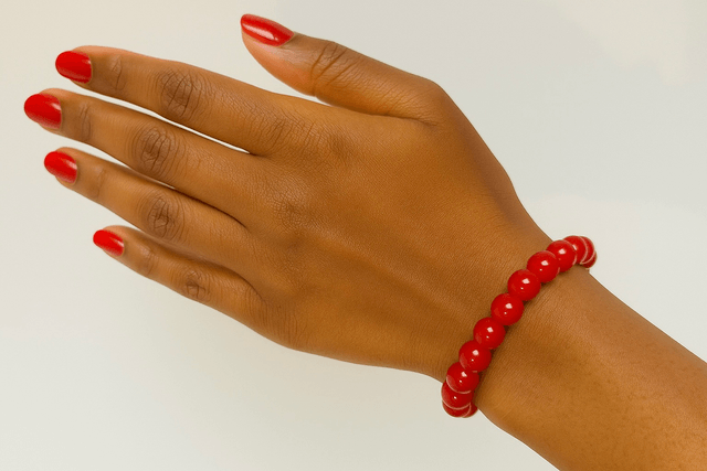 Ruby Grace Armband – Dieprode Kralenarmband | Tijdloos & Handgemaakt