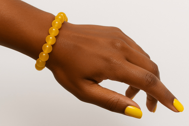 Zonlicht Gele Edelsteen Armband – Handgemaakte Kralenarmband
