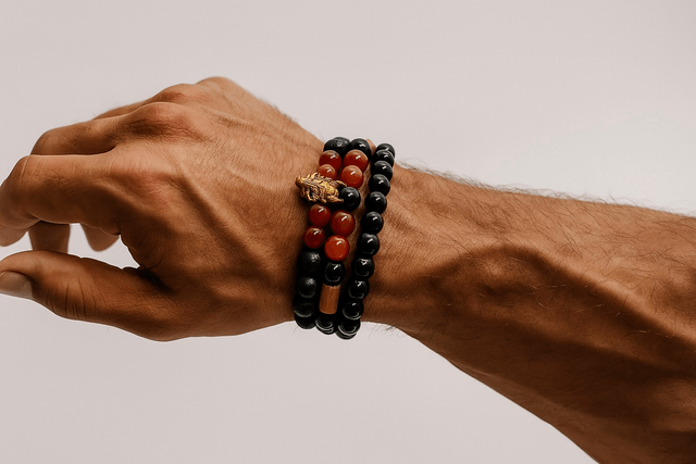 Red Wolf – Herenarmband Set met Kracht & Bescherming