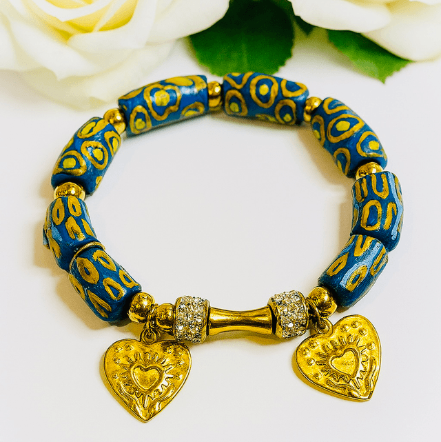 Divine Love – Armband met Dubbele Hartbedel & Stralende Details