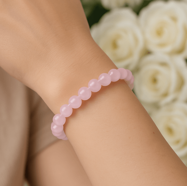 Pure Rose Armband – Rozenkwarts Minimal
