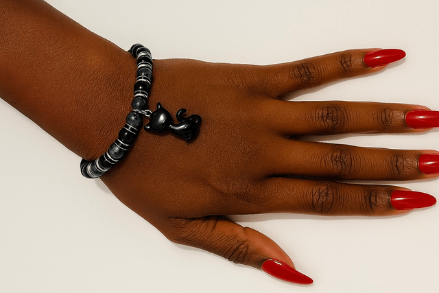 Black Cat Charm Armband – Midnight Series