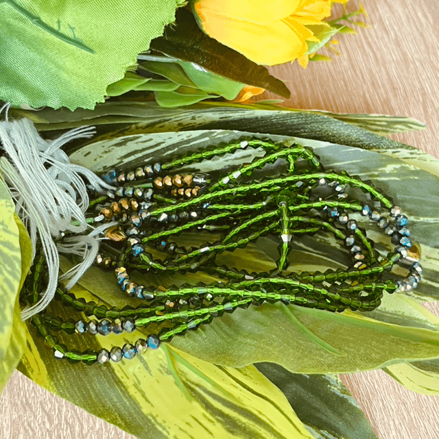 Emerald Harmony Heupketting 120cm– Groene Glans & Balans