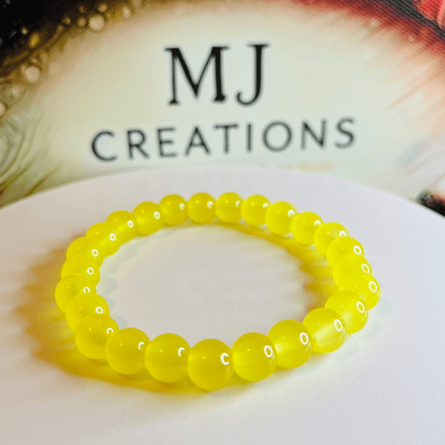 Zonlicht Gele Edelsteen Armband – Handgemaakte Kralenarmband