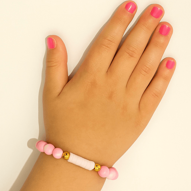 Pink Luxe” – Trendy Armbandenset met Gouden Accenten