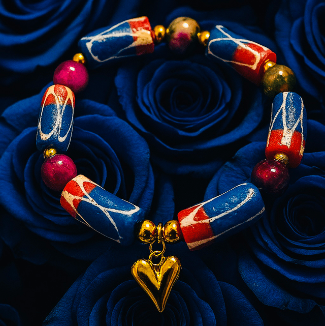 Boho Armband met Gouden Hart | Handgemaakt & Kleurrijk 