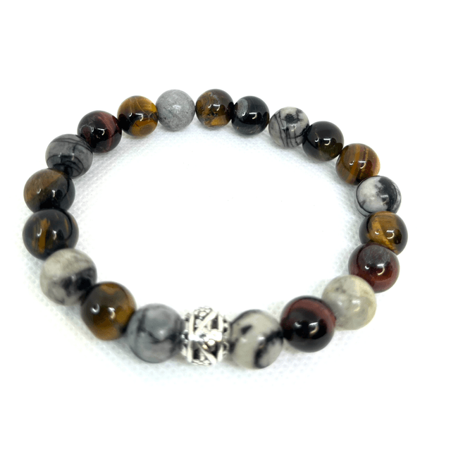 Balance Nature – Armband met Natuursteen en Zilveren Accent