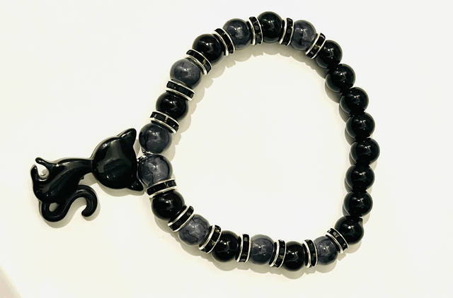 Black Cat Charm Armband – Midnight Series