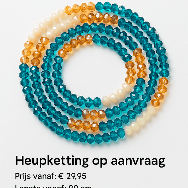 Heupkralen Op Maat – Kristallen Kralen – Handgemaakt – Vanaf 80cm