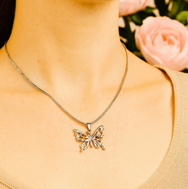 Zilveren Vlinder Ketting – Elegant & Symbolisch | RVS