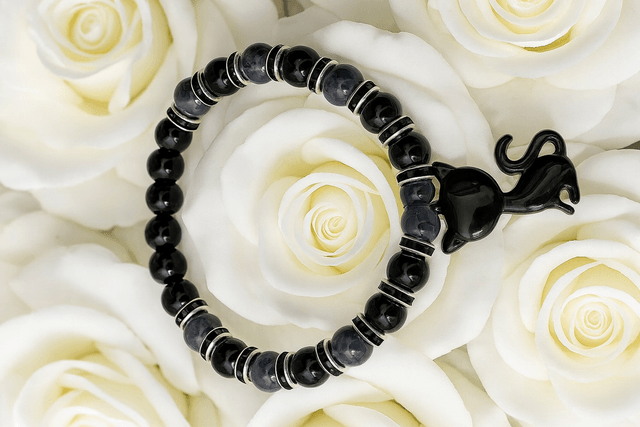Black Cat Charm Armband – Midnight Series