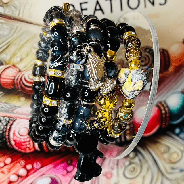 Black Dynasty – Luxe Armbandenset in Zwart &amp; Goud