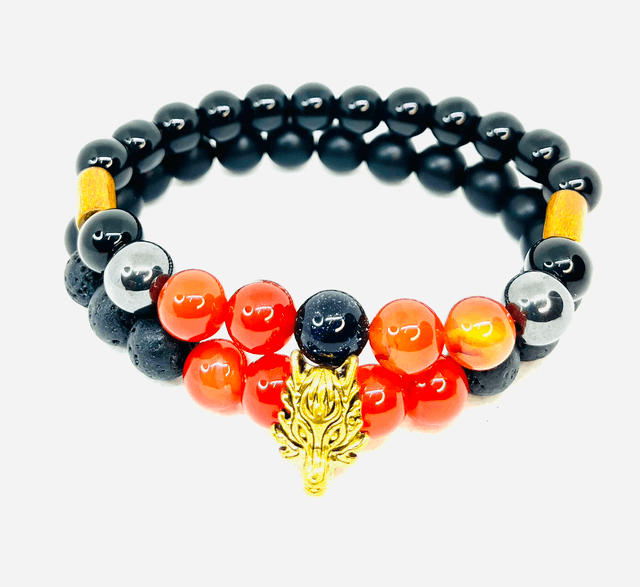 Red Wolf – Herenarmband Set met Kracht &amp; Bescherming