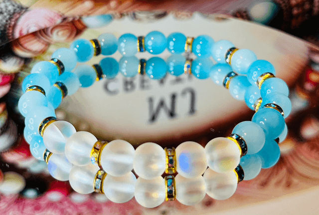 Turquoise Serenity Armband – Jaspis &amp; Melkglas Parelarmband