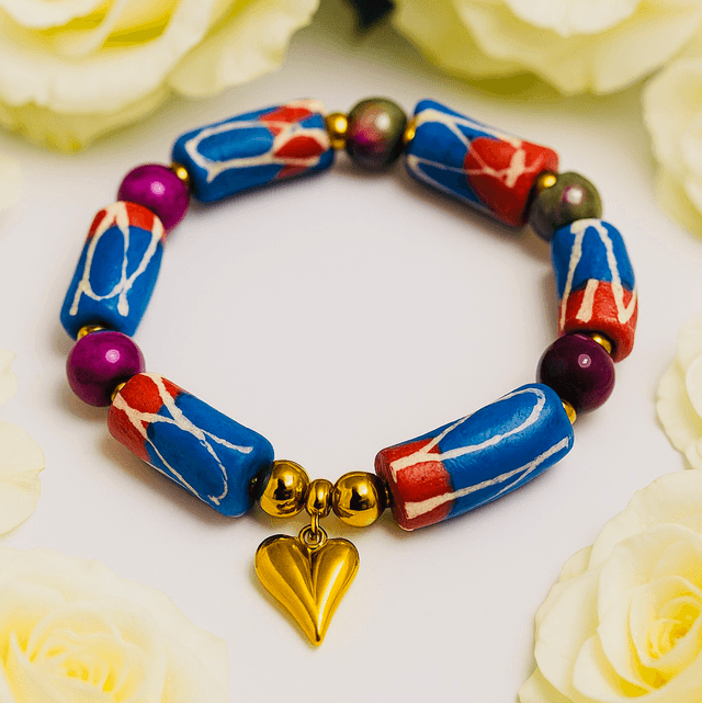 Boho Armband met Gouden Hart | Handgemaakt &amp; Kleurrijk 