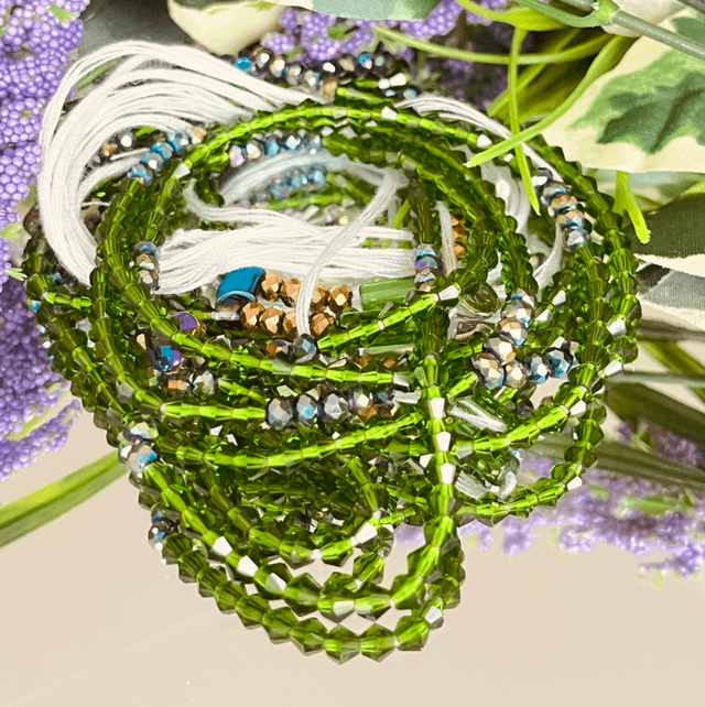 Emerald Harmony Heupketting 120cm– Groene Glans &amp; Balans