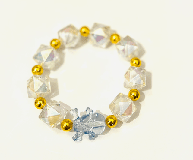 Blauwe Crystal Skull Charm